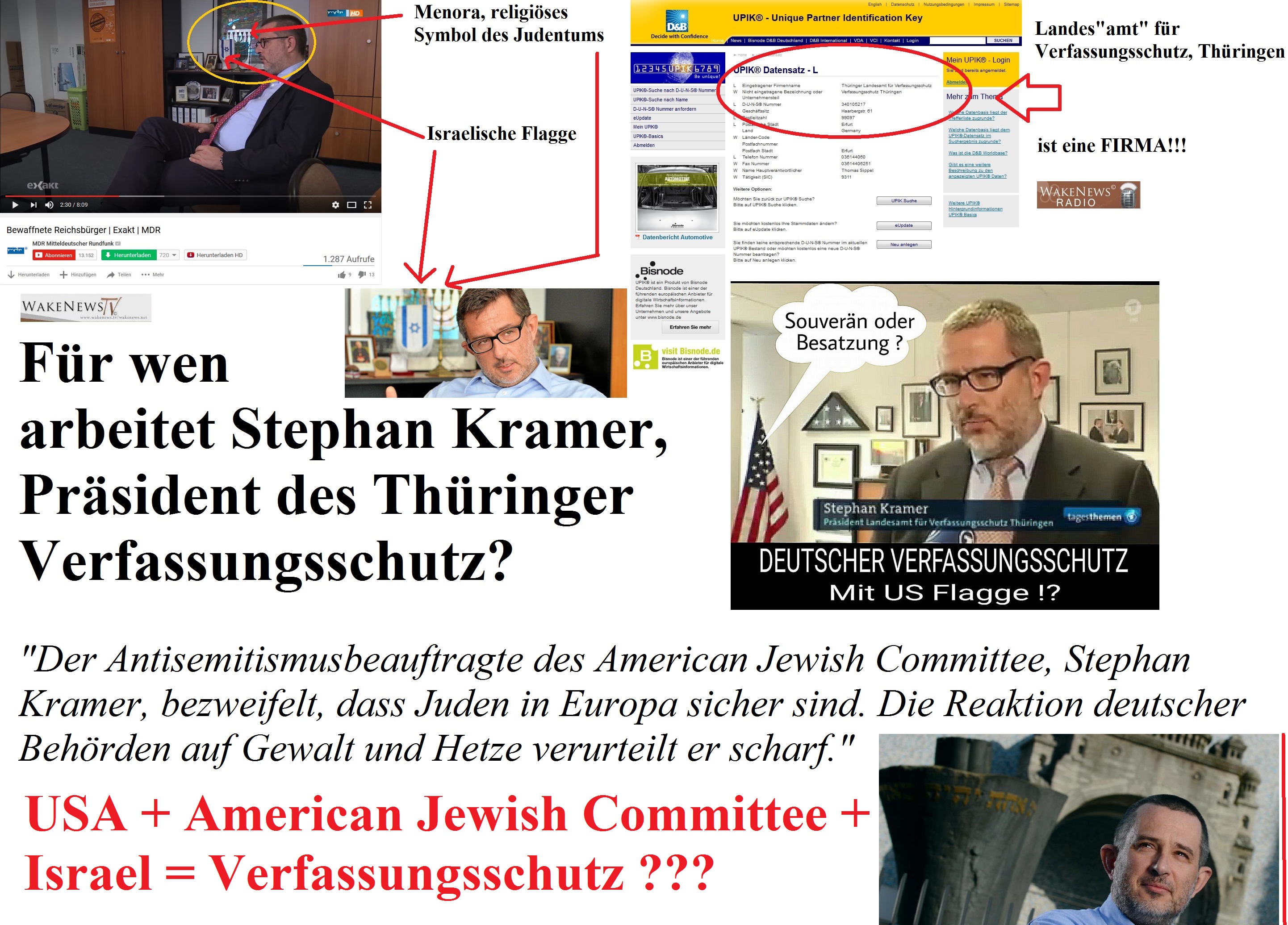 F�r wen arbeitet Stephan Kramer, Pr�sident des Th�ringer Verfassungsschutz