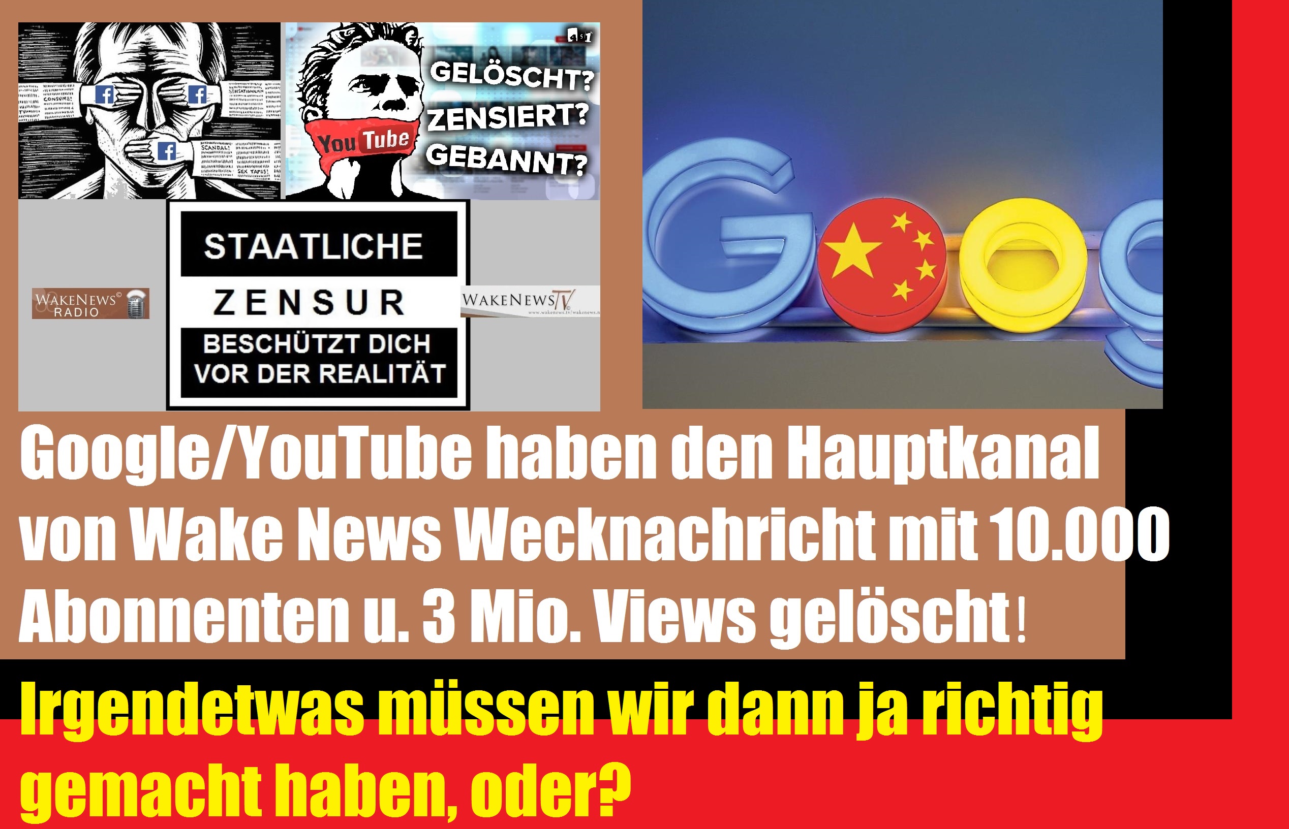 L�schung Wecknachricht YouTube - Kanal