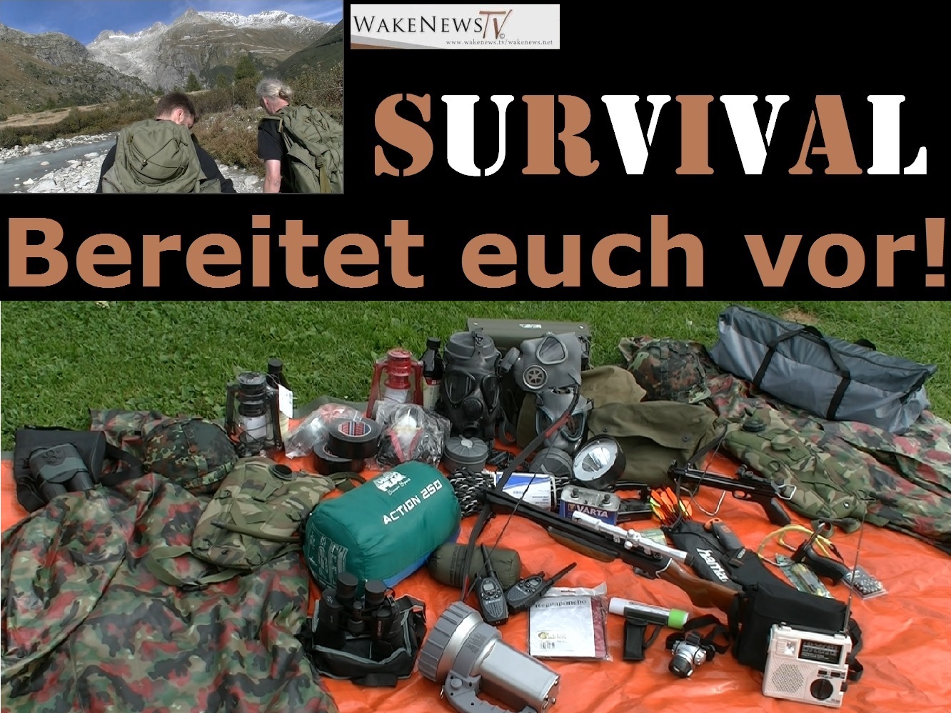 WN Survival Logo mit Utensilien