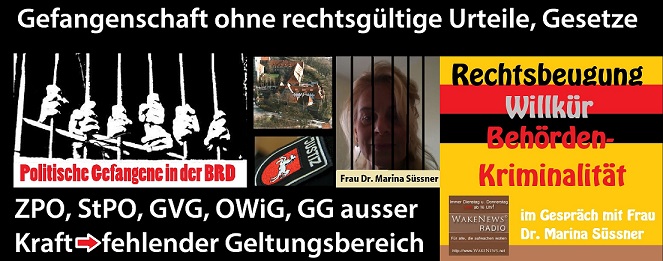 Frau Dr. Marina Süssner in politischer Haft vsm